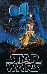 Star Wars IV A New Hope (1977) starring Mark Hamill, Harrison Ford, Carrie Fischer