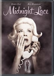 Midnight Lace (1960), starring Doris Day, Rex Harrison, Myrna Loy, John Gavin, Roddy McDowall