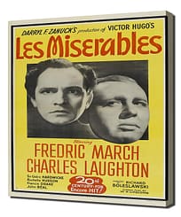 Les Miserables (1935) starring Frederic March, Charles Laughton