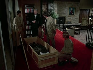 Eddie Albert, Peter Falk, and a box full of souvenirs in Columbo