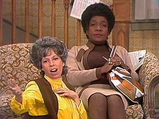 Carol Burnett as "Broad", interviewing Isobel Sanford as the new maid, in Carol Burnett and Friends – Guests William Conrad and Isabel Sanford