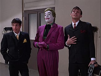 Cesar Romero as The Joker in "He meets his match, the grisly ghoul" - Batman season 1