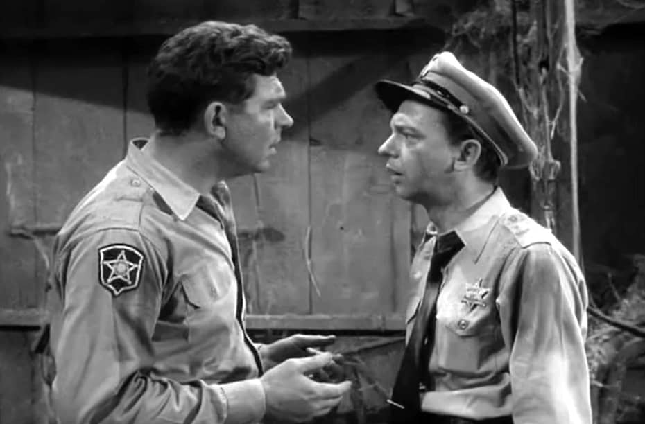 Barney Gets His Man - The Andy Griffith Show season 1 - "What's wrong?" "I swallowed my gum."