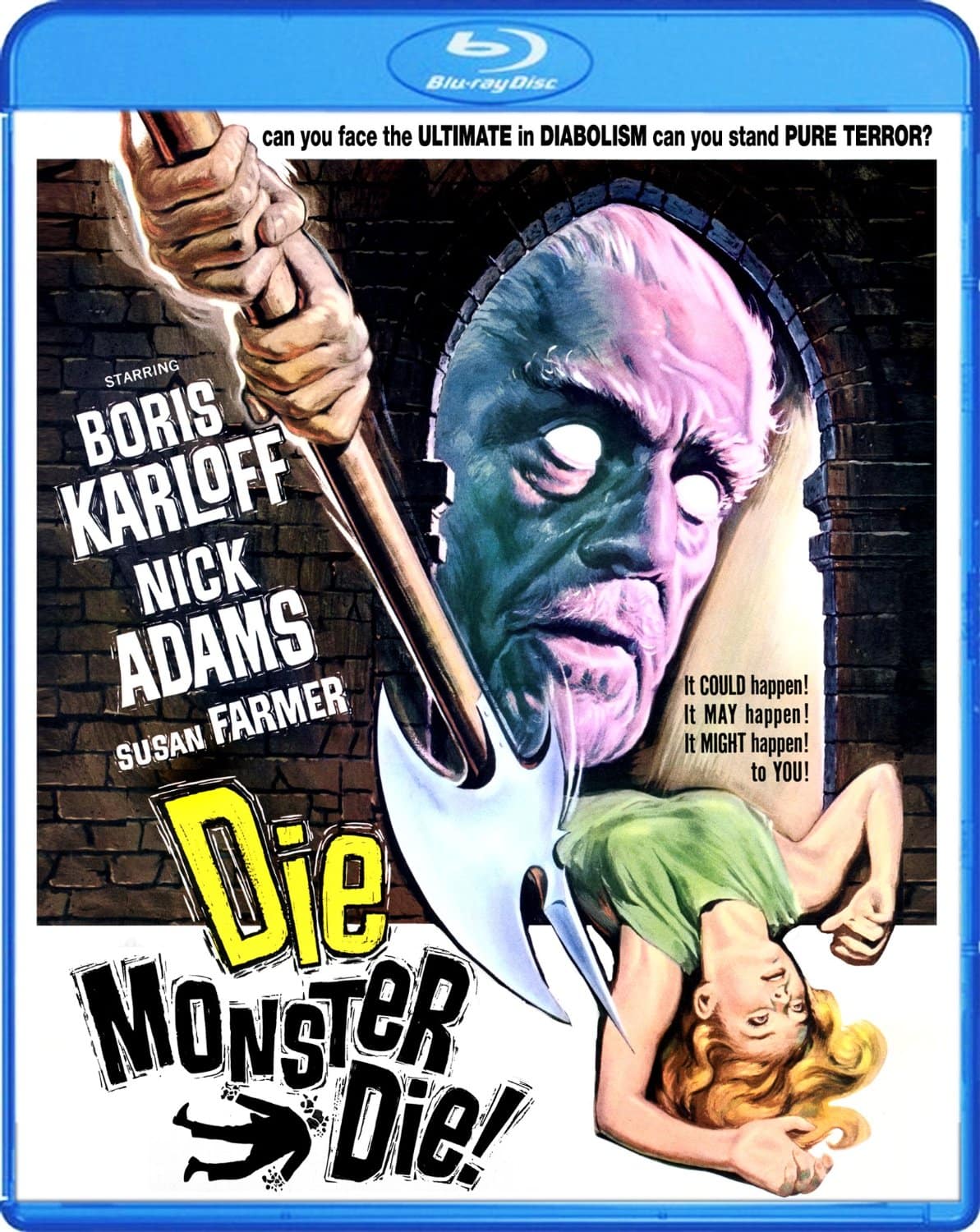 Die, Monster, Die (1965) starring Nick Adams, Suzan Farmer, Boris Karloff, Freda Jackson