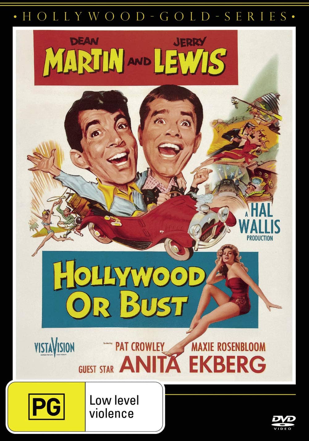 Hollywood or Bust (1956), starring Dean Martin, Jerry Lewis, Pat Crowley, Anita Ekberg