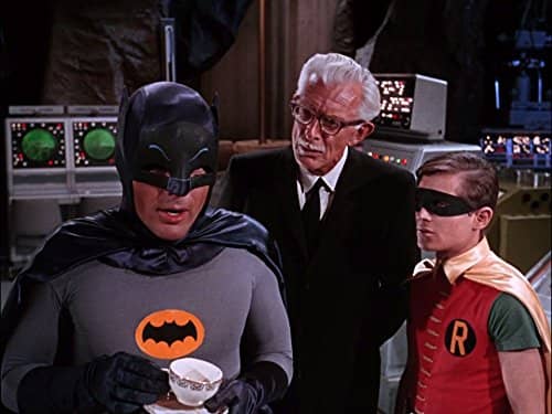 Batman (Adam West), Alfred (Alan Napier), Robin (Burt Ward) in "Instant Freeze"