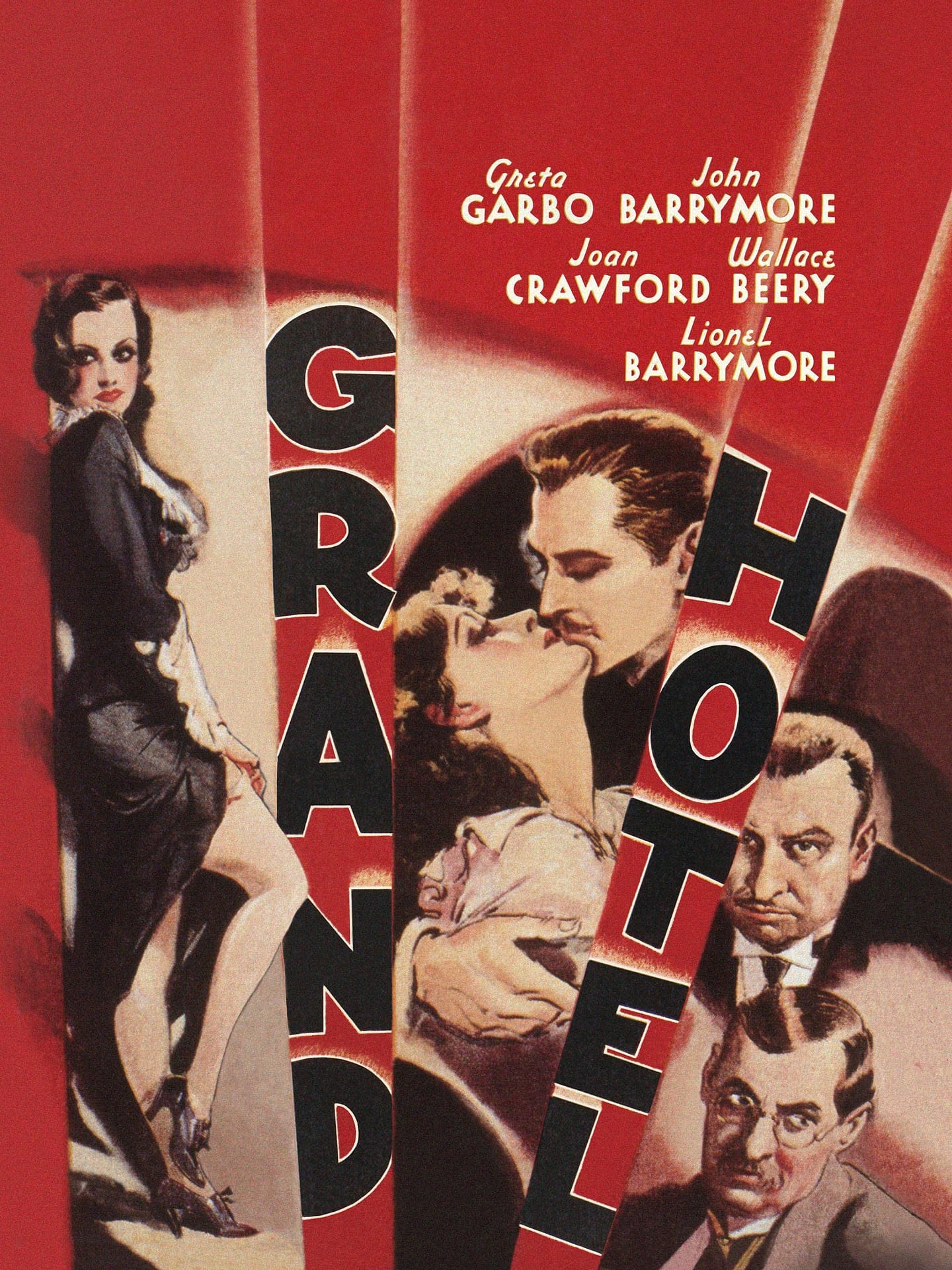 Grand Hotel (1932) starring Greta Garbo, Joan Crawford, John Barrymore, Lionel Barrymore, Wallace Beery