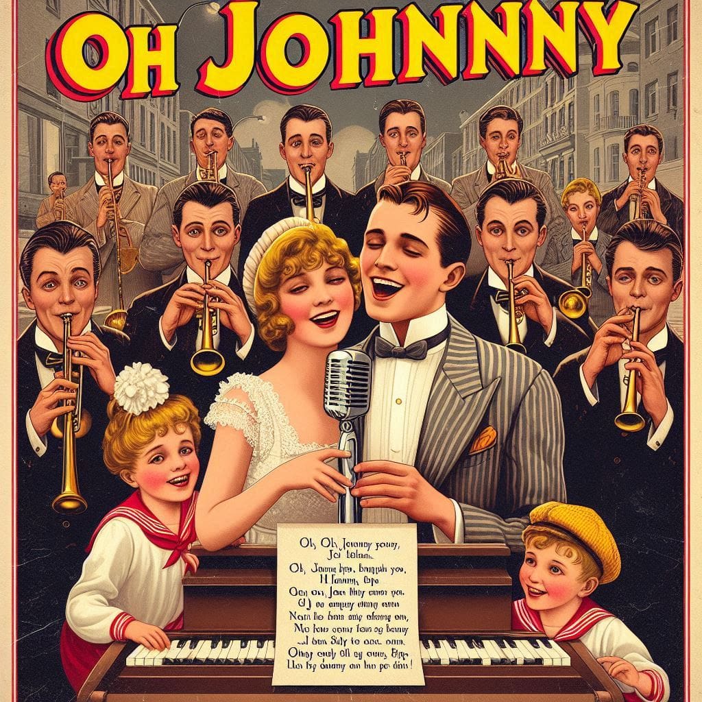 Song lyrics to Oh Johnny, Oh Johnny, Oh! (1917) music by Abe Olman, lyrics by Ed Rose