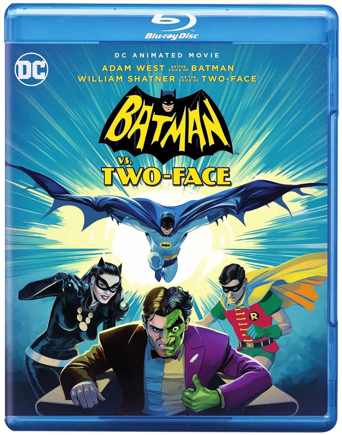 Batman vs. Two-Face (2017) starring Adam West, Burt Ward, Julie Newmar, William Shatner